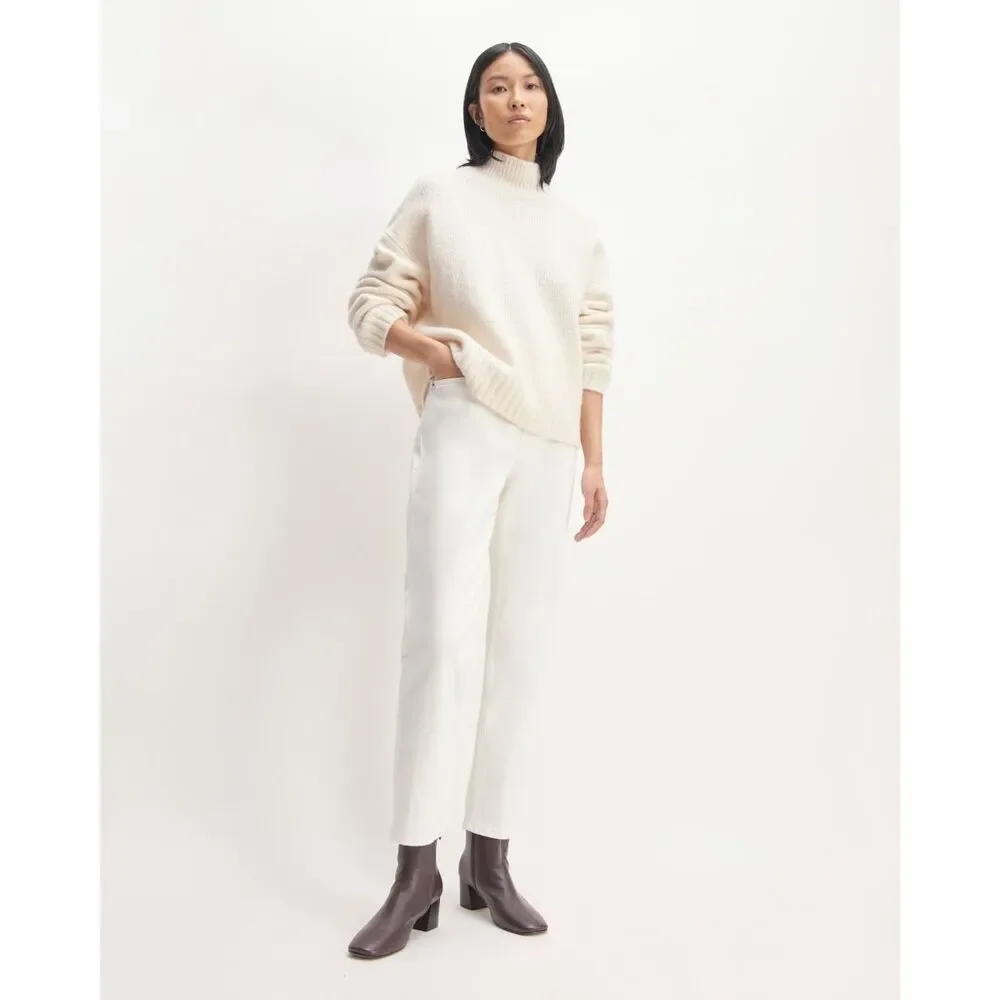 Everlane THE DAY BOOT Dark Brown Leather Ankle Boots Block Heel Minimalist 5 NWB